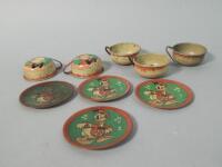 Walt Disney related tin plate part tea sets