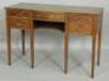 An Edwardian mahogany and boxwood strung bow fronted sideboard