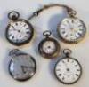 A 19thC open face pocket watch