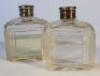 A pair of George V silver and cut glass perfume bottles