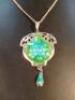 An Edwardian Art Nouveau silver and enamel pendant - 2