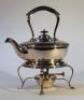 An early 20thC silver plated spirit kettle