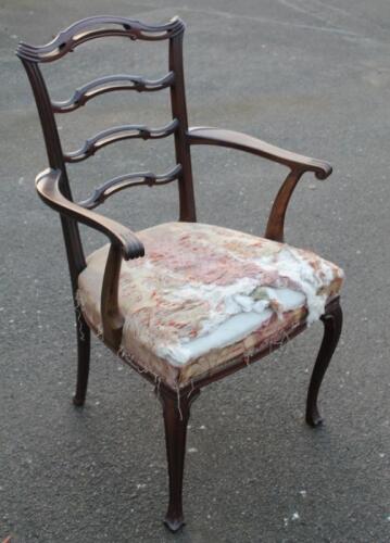 A 19thC mahogany Chippendale design ladderback chair