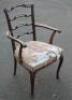 A 19thC mahogany Chippendale design ladderback chair