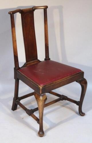 A George I style oak dining chair