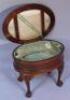 An early 20thC stained beech oak and inlaid sewing table - 2