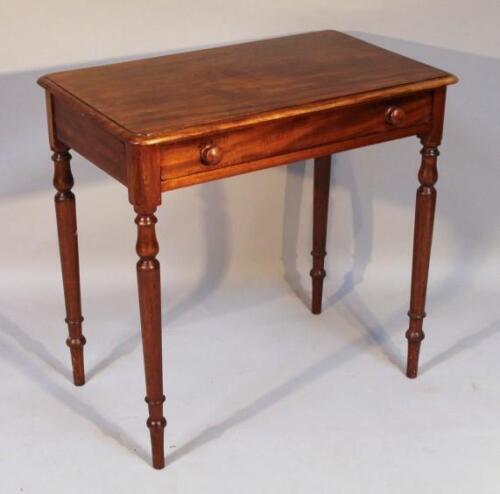 A 19thC mahogany side table