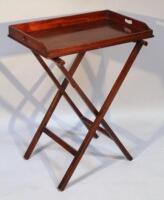 A 19thC mahogany butler's tray