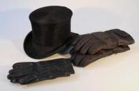 An early 20thC S Clapham top hat