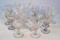 Various 19thC drinking glasses