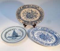 An 18thC English Delft plate