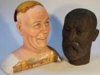 A studio plaster bust of a gentleman