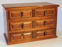 An oak miniature chest