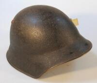 A Swiss infantry steel helmet.