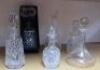 Various glass decanters