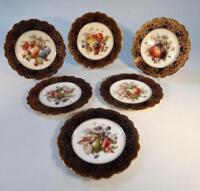 A set of six late Victorian Star China company cabinet plates