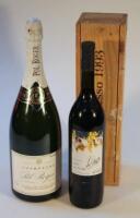 A Magnum of Pol Roger champagne