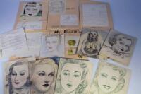 20thC English School. Portraits and sketches