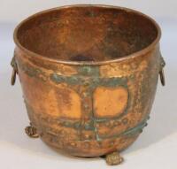 A 19thC copper log box