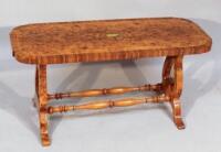 A burr wood coffee table