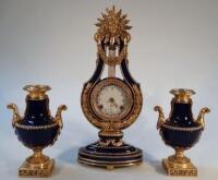 A Franklin Mint Victoria and Albert museum Marie Antionette clock garniture