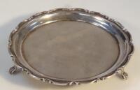 A George VI silver waiter