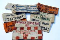 E.R.A. and B.R.M. armbands. Property of Ken Richardson