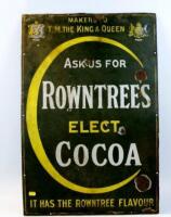 A George V Rowntrees Elect Cocoa Enamel Sign