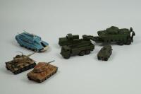 A collection of Dinky Toys military vehicles