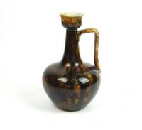 A 19thC Sarreguemines drip glaze ewer