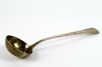 A Victorian silver soup ladle