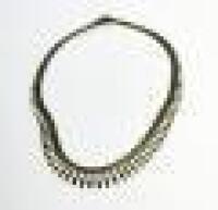 A 9ct gold brickette necklace