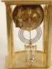 A 20thC brass and champleve enamel four glass mantel clock - 3