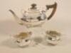 A George VI silver three piece tea set