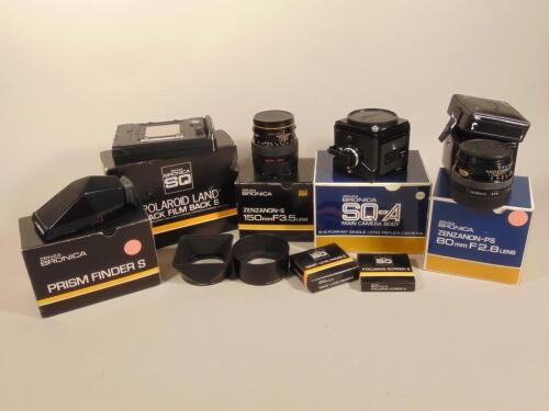 Various Zenza Bronica SQ camera pieces