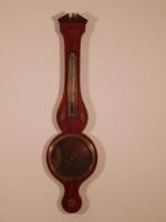 An early 19thC mahogany wheel barometer