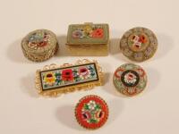 A quantity of micro mosaic jewellery