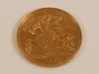 An Edward VII half gold sovereign