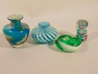 Four items of Art Glass