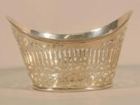 A late Victorian silver oval basket