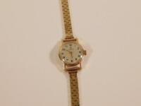 A 9ct gold ladies Omega wristwatch