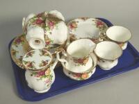 A Royal Albert Old Country Roses pattern part tea service