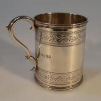 A Victorian silver christening mug