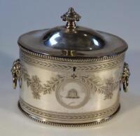 An Edwardian silver plated tea caddy