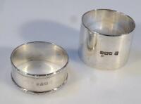 A George V silver napkin ring