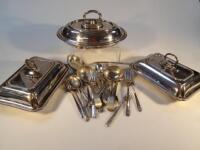 Various early 20thC silver plate