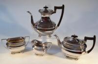 A mid-20thC silver plated four piece tea service