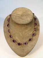 A 19thC amethyst necklace
