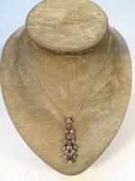 A late Victorian diamond drop pendant