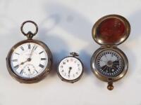 An Edwardian silver open faced pocket watch